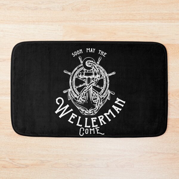 Item preview, Wellerman Anchor and Wheel White on Black designed and sold by ScienceNStuff.