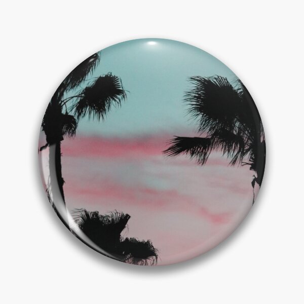 Item preview, A pink, aqua blue tropical sunset designed and sold by justsannex.