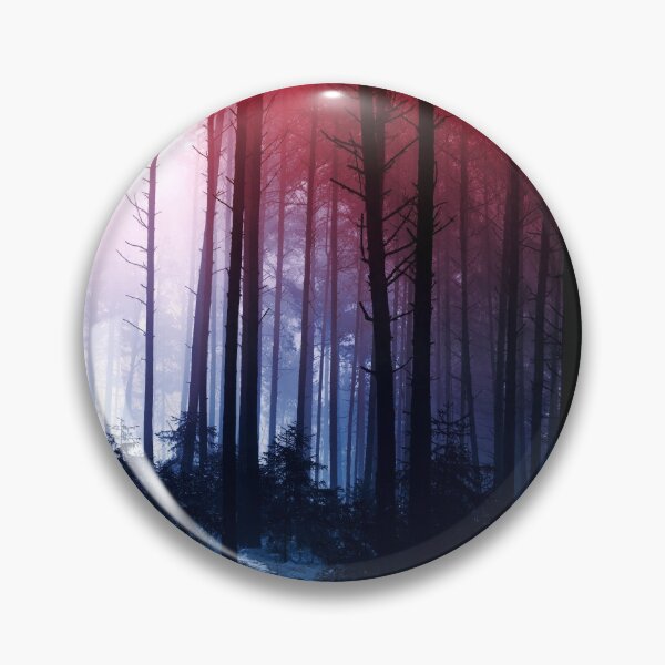 Item preview, Mystic dark forest tree silhouette blue and red designed and sold by Spectokular.