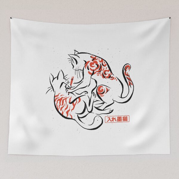Item preview, Traditional Japanese tattoos cats designed and sold by DerSenat.