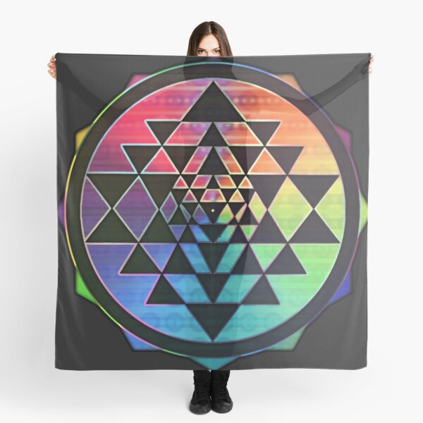 Rainbow Sri Yantra for Love & Wealth Scarf