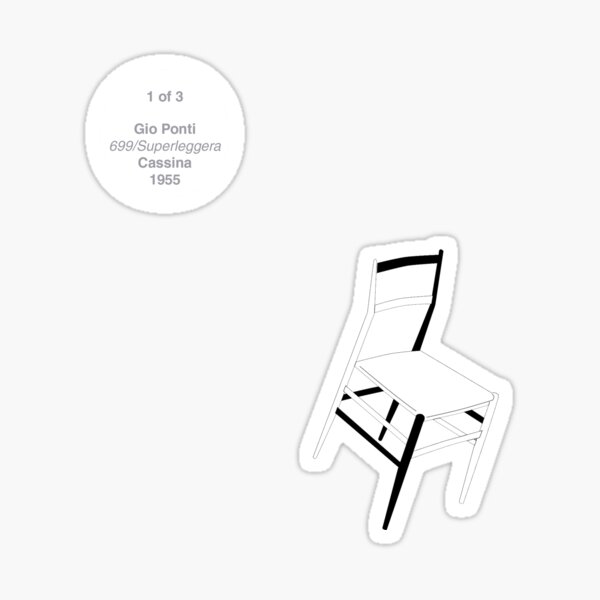 GioPonti_Superleggera_1/3 Sticker