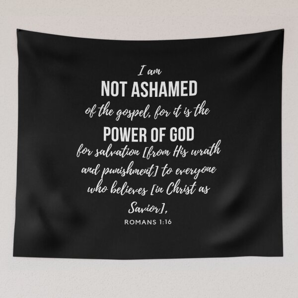 Item preview, Christian Quote Not Ashamed Romans designed and sold by pureheartvision.