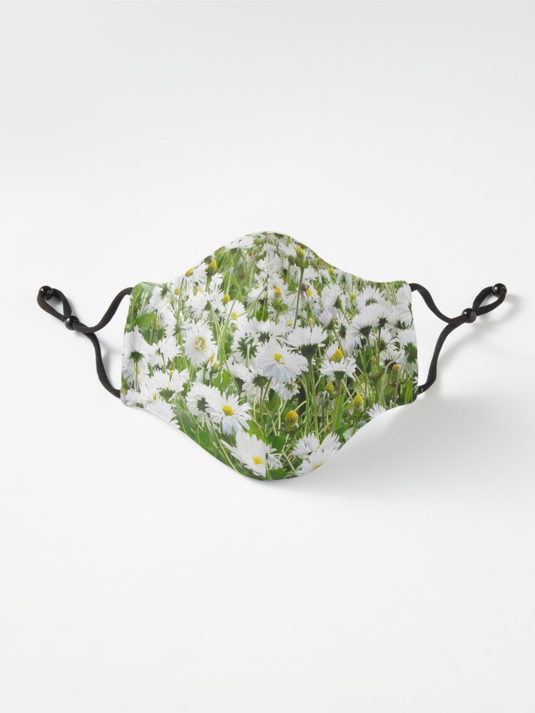 Alternate view of Ask me about my plants. Chamomile field Spring time Mask