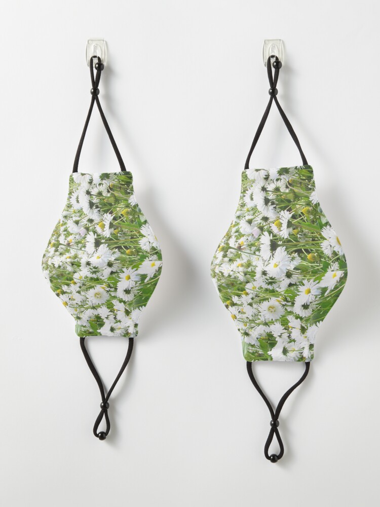 Alternate view of Ask me about my plants. Chamomile field Spring time Mask