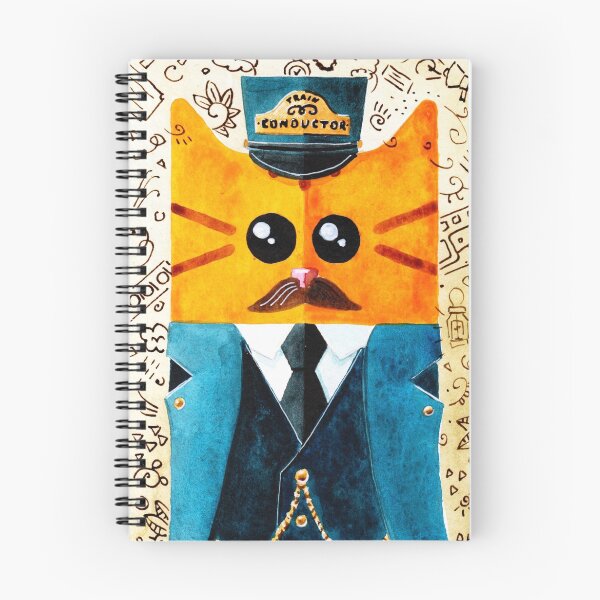 Item preview, Cat Train Conductor designed and sold by Hanna Kudriavtseva.