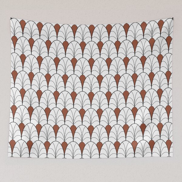 Item preview, Art Deco Calla Lily Pattern in Scarlet designed and sold by belly-e-luna.