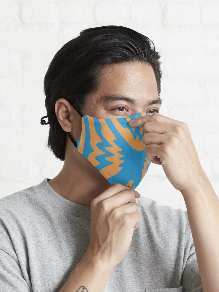 Alternate view of Tribal, zebra pattern Mask
