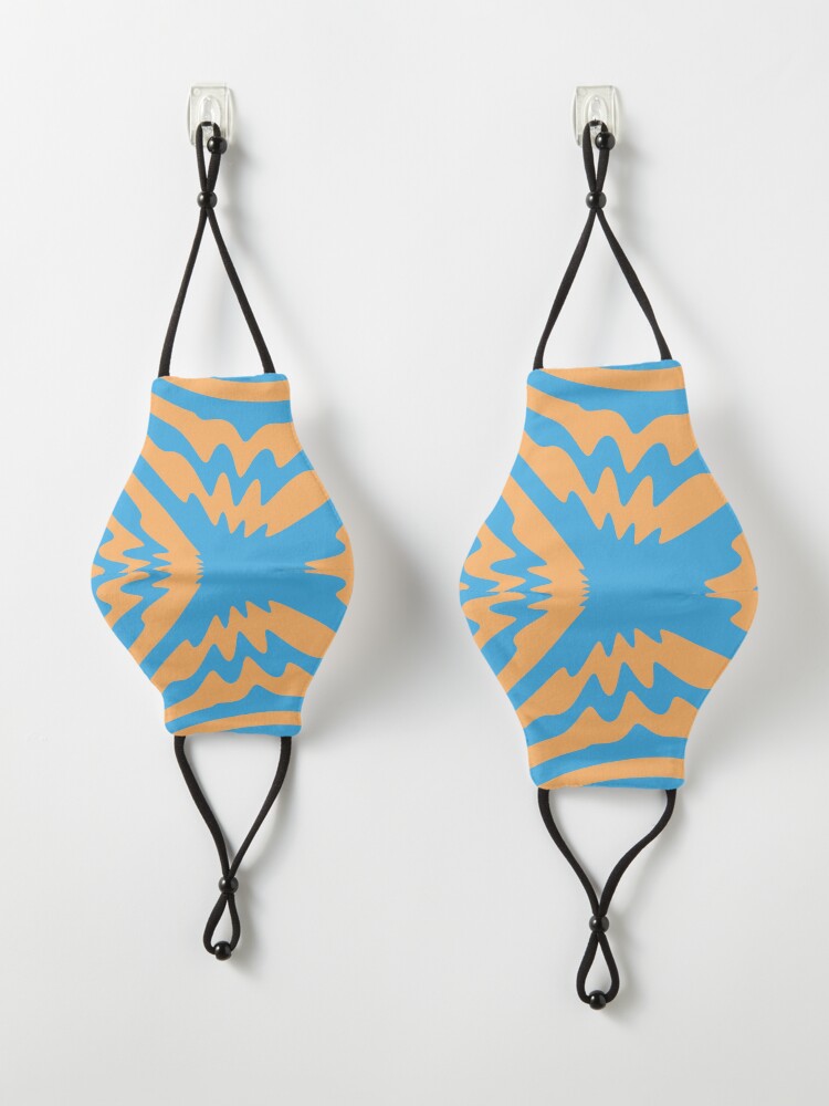 Alternate view of Tribal, zebra pattern Mask