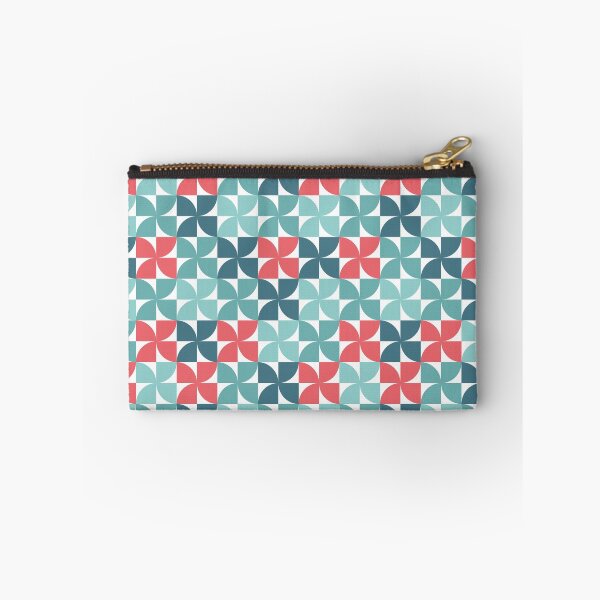 Item preview, Turquoise and Red Windmill Geometric Pattern  designed and sold by Sengflo.