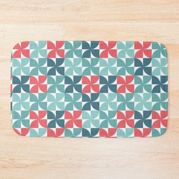 Item preview, Turquoise and Red Windmill Geometric Pattern  designed and sold by Sengflo.