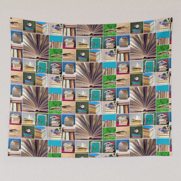 Item preview, Books library collage designed and sold by loveislovestore.