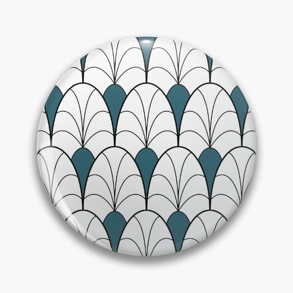 Item preview, Art Deco Calla Lily Pattern in Ocean  designed and sold by belly-e-luna.
