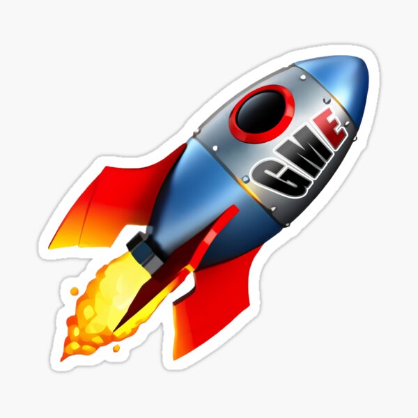 Gamestop GME To The Moon Rocket! Sticker
