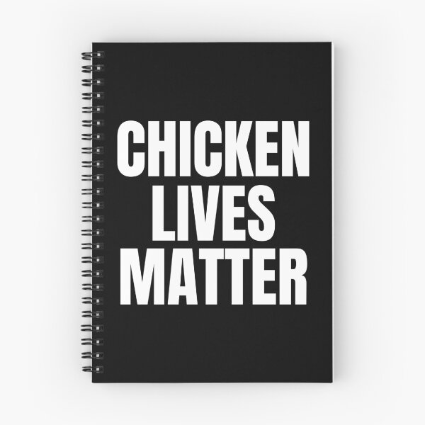 Item preview, Chicken Lives Matter- funny vegan and vegetarian text chicken design white designed and sold by katiekendall.