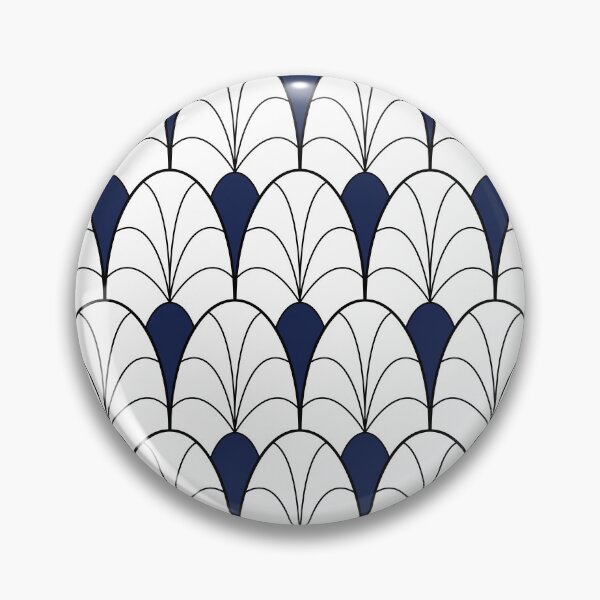 Item preview, Art Deco Calla Lily Pattern in Indigo designed and sold by belly-e-luna.