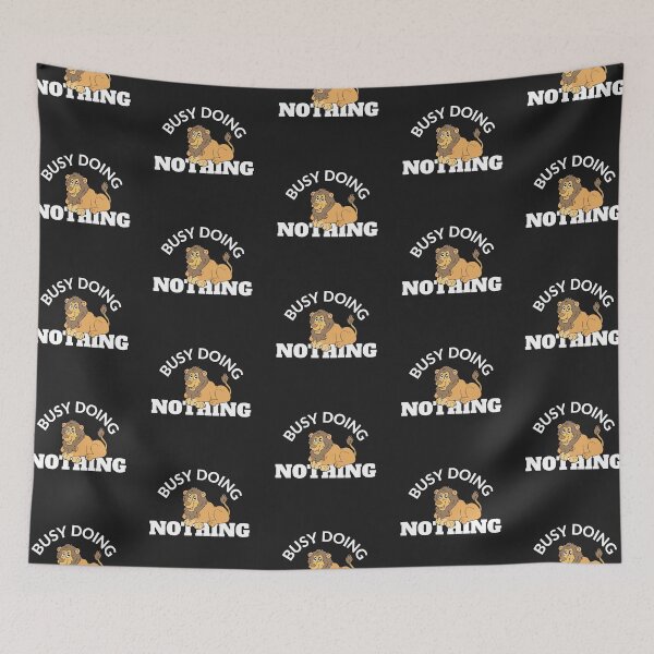 Item preview, BUSY DOING NOTHING, LION, LAZY LION, LION MEME,  designed and sold by R B Chrystal.
