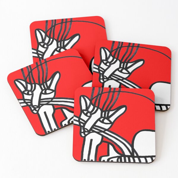 Item preview, Sitting Cat on Red Board "Cat's Drawings" designed and sold by Istvan Ocztos.