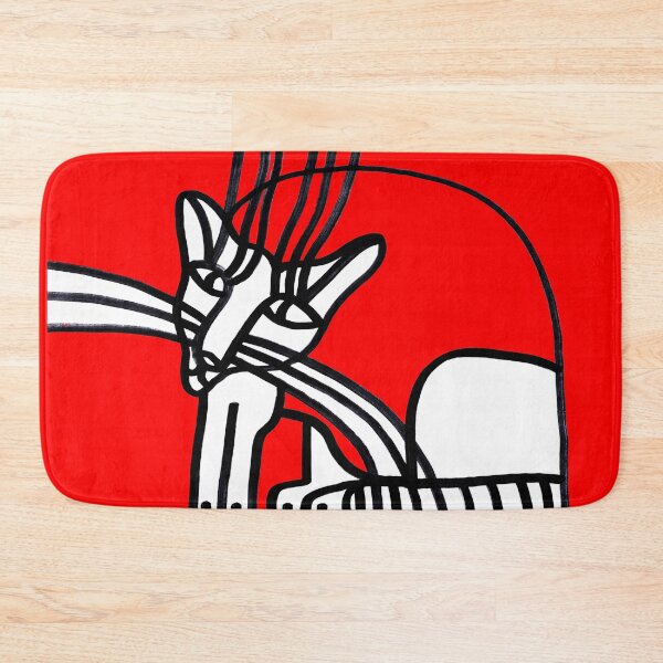 Item preview, Sitting Cat on Red Board "Cat's Drawings" designed and sold by Istvan Ocztos.