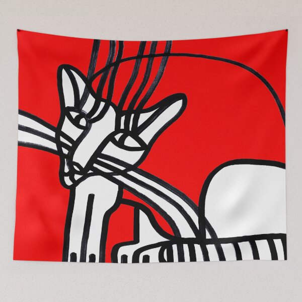 Item preview, Sitting Cat on Red Board "Cat's Drawings" designed and sold by Istvan Ocztos.