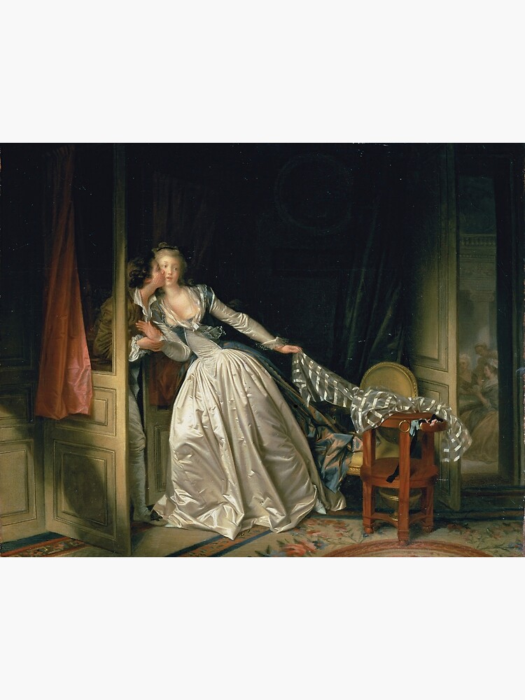 Jean Honor Fragonard The Stolen Kiss Le Baiser la d rob e 1788 Art Board Print