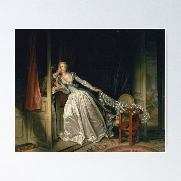 Item preview, Jean-Honoré Fragonard - Le Baiser volé (Le Baiser à la dérobée) (1788) designed and sold by HistoryRestored.
