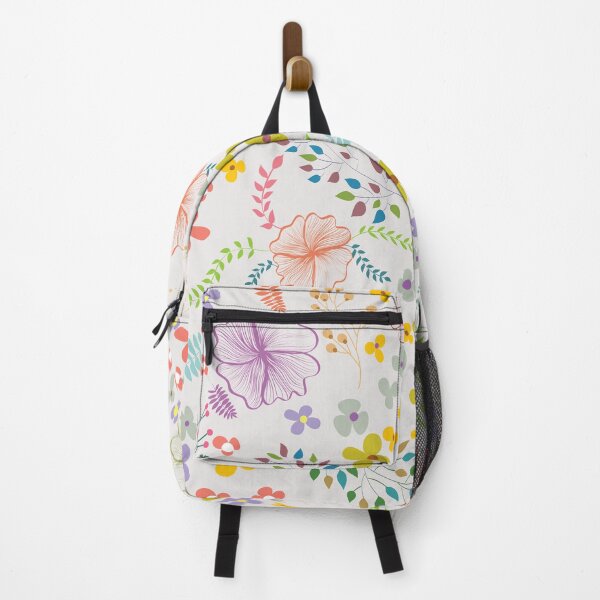 Item preview, floral collection of colorful flowers and leaves with gray background designed and sold by mashmosh.