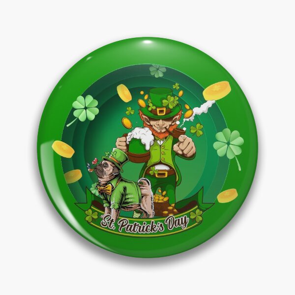 Item preview, Happy St. Patrick's Day Leprechaun Pug Lover designed and sold by taogiauco.