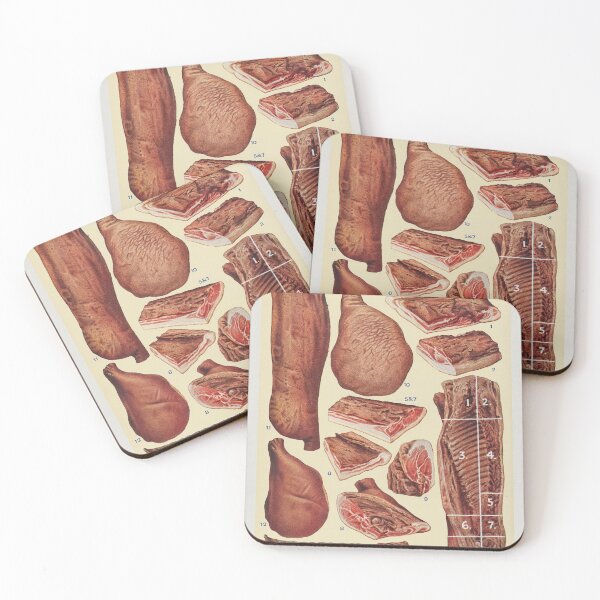Item preview, Vintage Bacon and Ham Poster designed and sold by redoARTstore.