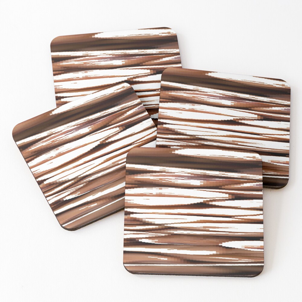 Brown fantastic nonsymmetricall pattern, ur,coaster_pack_4_flatlay,square,1000x1000