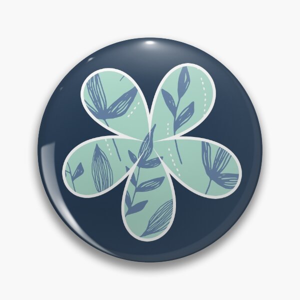 Item preview, Dainty Leaf in Blue and Mint, Nature Design designed and sold by lmcvinco.