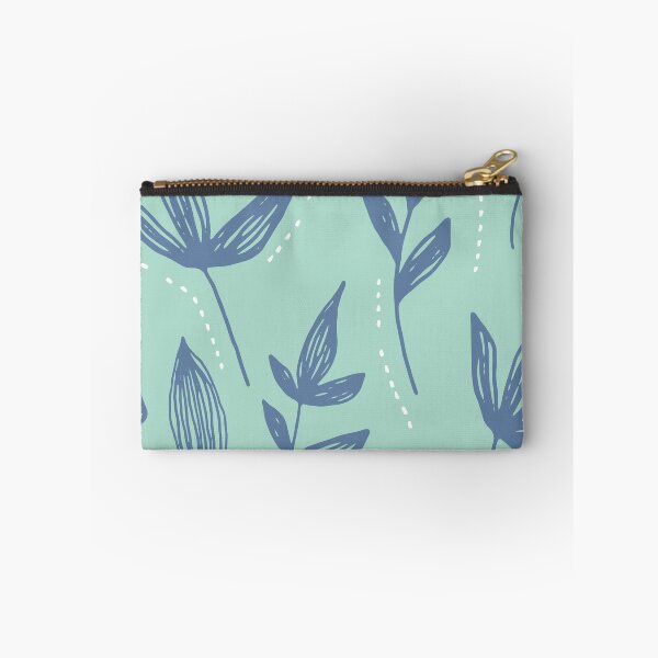 Item preview, Dainty Leaf in Blue and Mint, Nature Design designed and sold by lmcvinco.