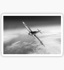 Silver Spitfire PRMk XIX PS852 black and white version Sticker
