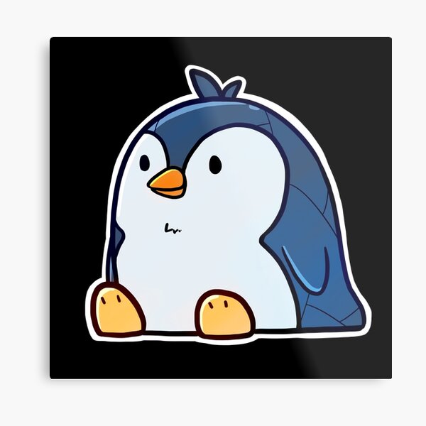 Chill Penguin Metal Print