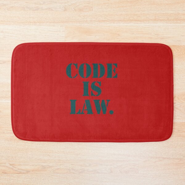 Item preview, Code is law. designed and sold by Bitgoods.