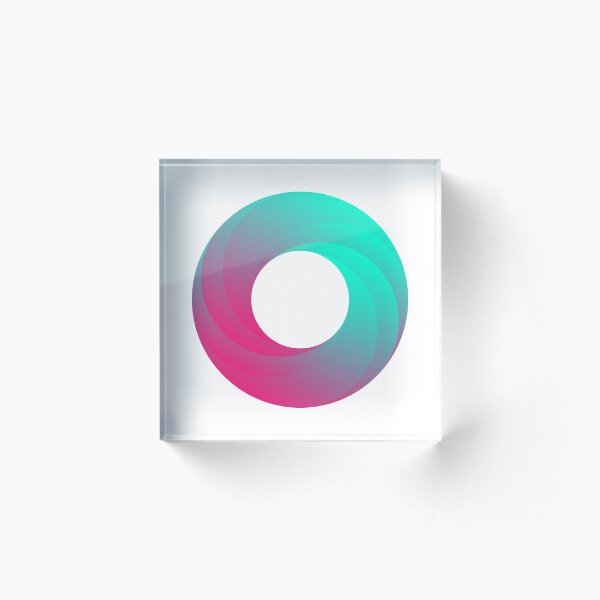 Item preview, swirl color circle shape pink and teal designed and sold by Ray Loka.