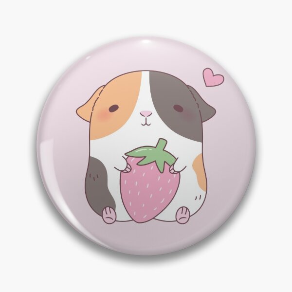 Item preview, Cute Guinea Pig Loves Strawberry designed and sold by rustydoodle.