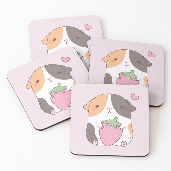 Item preview, Cute Guinea Pig Loves Strawberry designed and sold by rustydoodle.