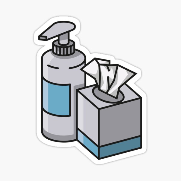 "Lotion and tissues" Sticker for Sale by Silurostudio Redbubble