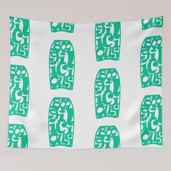 Item preview, Boogilicious Bodyboarding (aqua) T-shirt Sticker design designed and sold by Design--Spore.