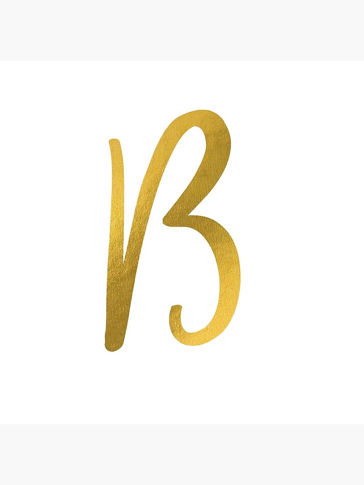 Monogram Letter B Faux Gold Poster For Sale By Tiptopstickers