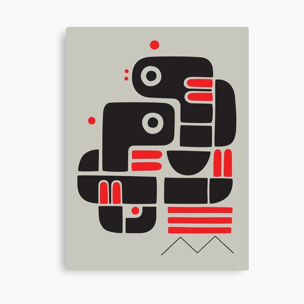 Two lovers, one bench Canvas Print