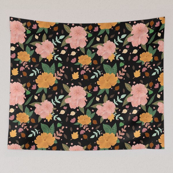 Item preview, Dark Theme Vibrant Floral Pattern designed and sold by Arty Mimi.