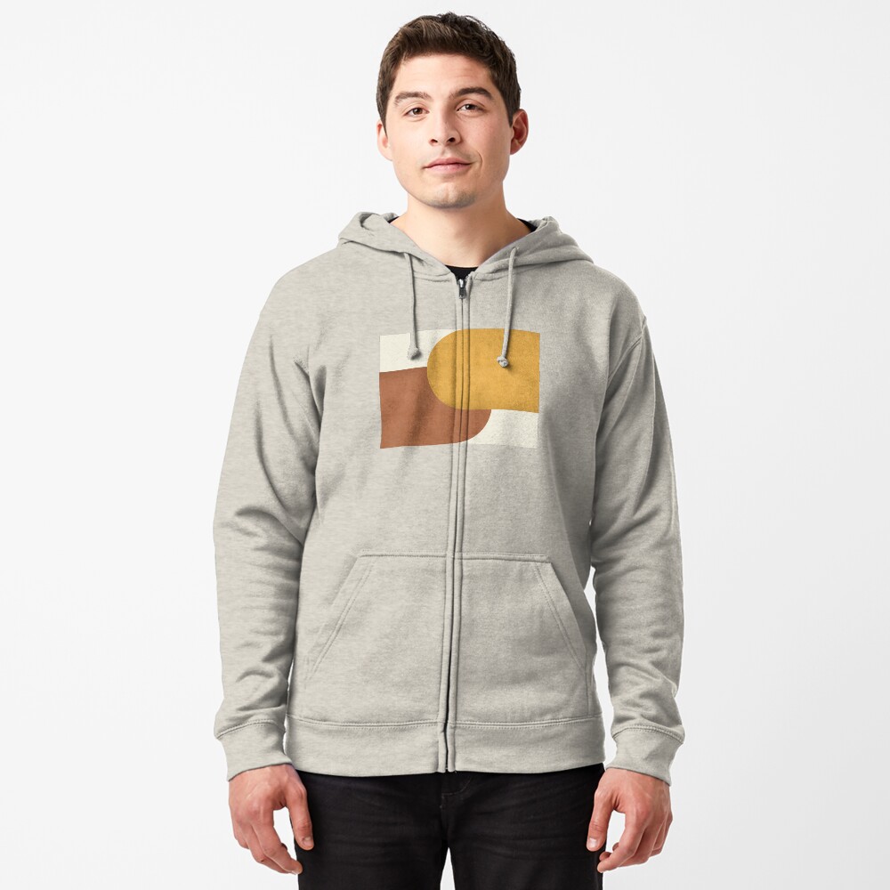 Half Circle Colorblock Gold Brown