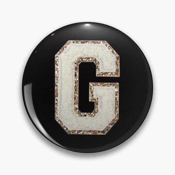 Item preview, G - Blanc Glitter Varsity Letter Patches designed and sold by Monograms Ultd.