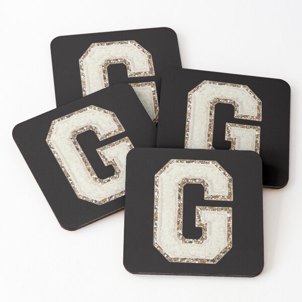 Item preview, G - Blanc Glitter Varsity Letter Patches designed and sold by Monograms Ultd.