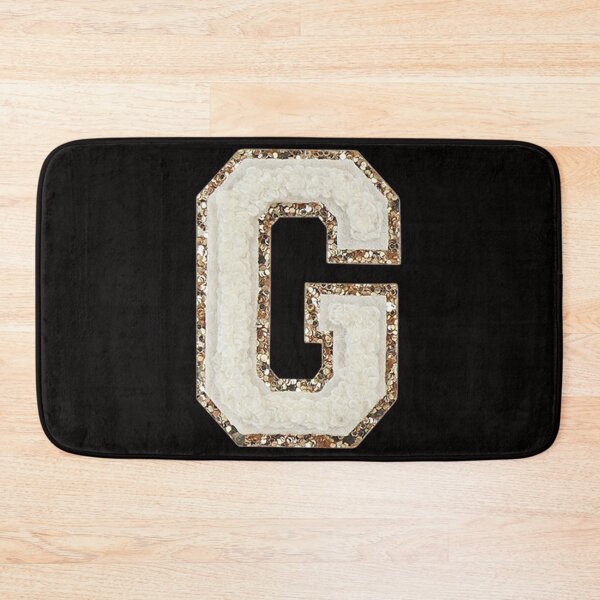 Item preview, G - Blanc Glitter Varsity Letter Patches designed and sold by Monograms Ultd.