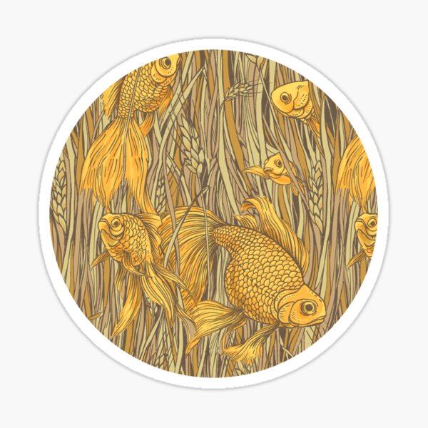 Goldfishes in the rye Sticker