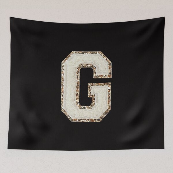 Item preview, G - Blanc Glitter Varsity Letter Patches designed and sold by Monograms Ultd.