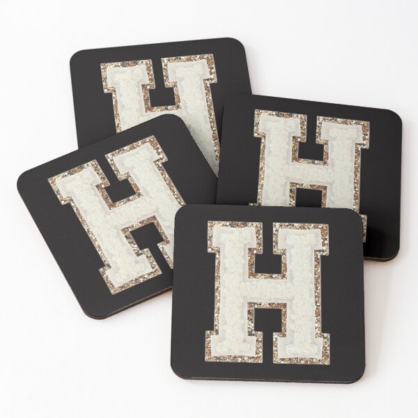 Item preview, H - Blanc Glitter Varsity Letter Patches designed and sold by Monograms Ultd.